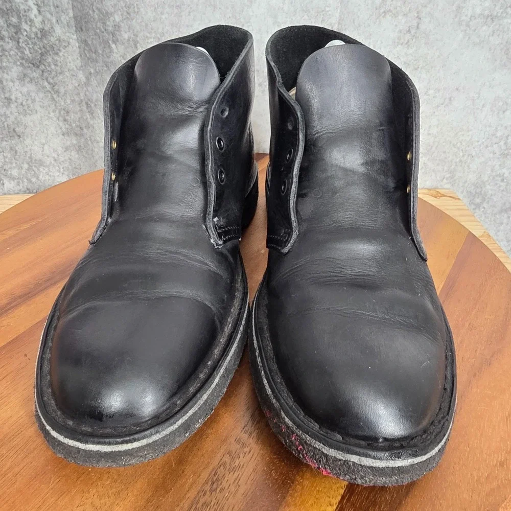 Clarks Originals Chukka Boots Mens 8 M Black‎ Desert Leather Ankle Shoes 21621